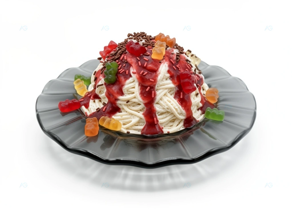 Spaghettieis Teller mini | 180mm | Grau