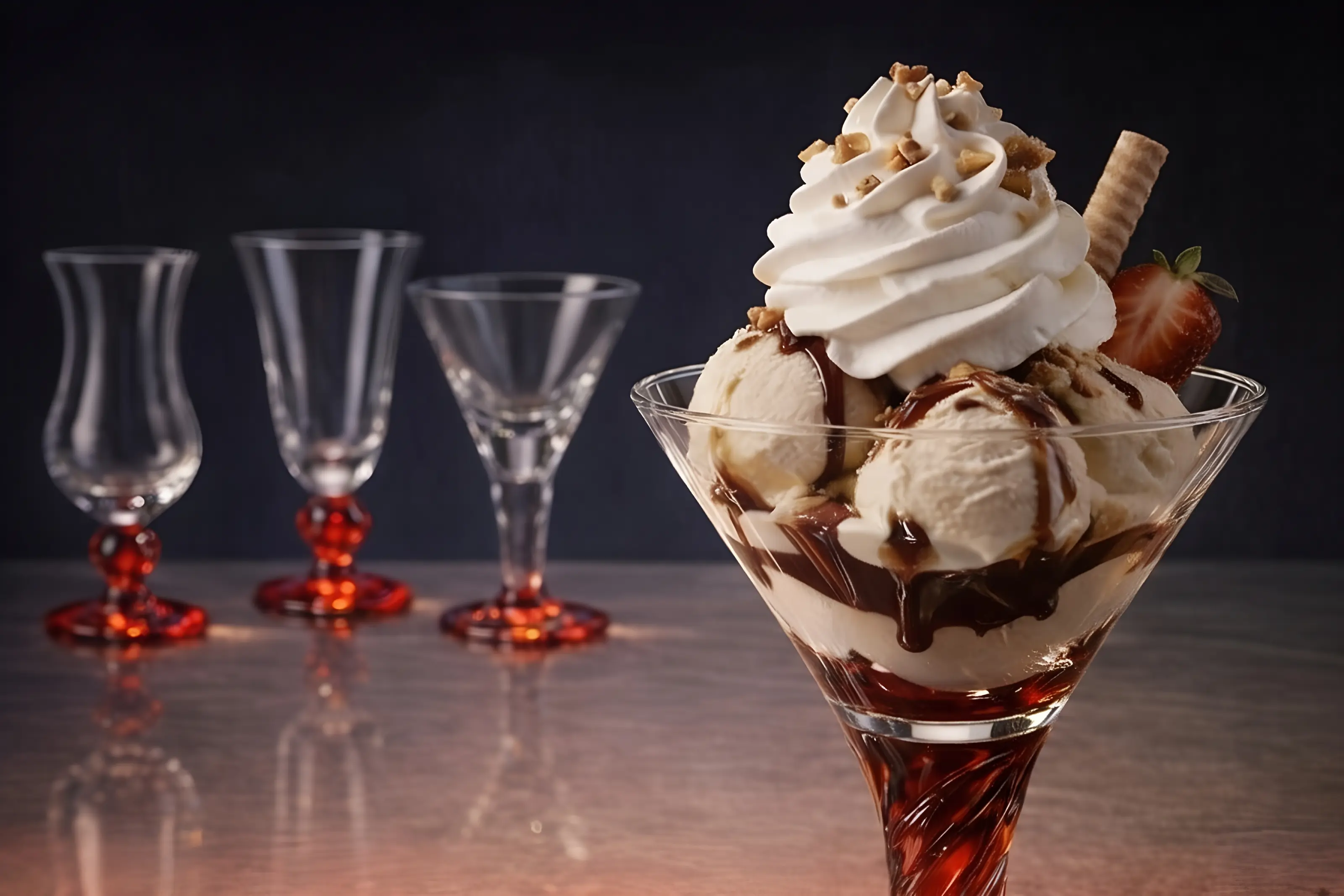 Sunset Red · Adriage... ADRIAGEL® Sunset Red Kollektion – Mundgeblasene Eisgläser in warmem Orange-Rot für mediterrane Eleganz