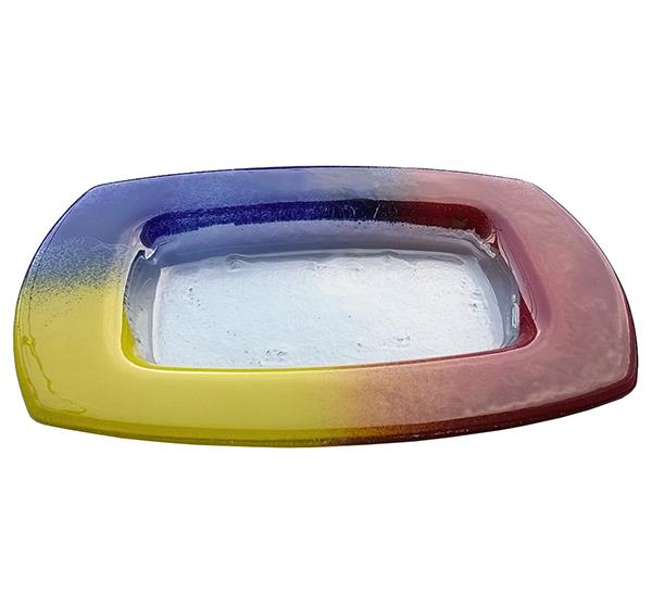 Lasagne Glas-Teller 3-farbig (Auslaufmodel) 